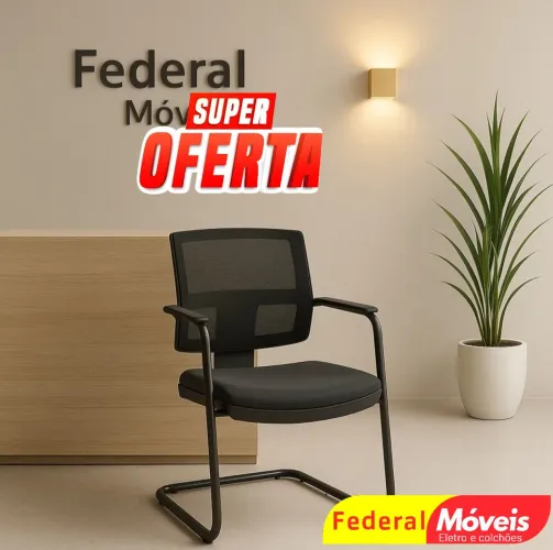  Cadeira Fixa Executiva Brizza - Conforto e praticidade para seu escritório!