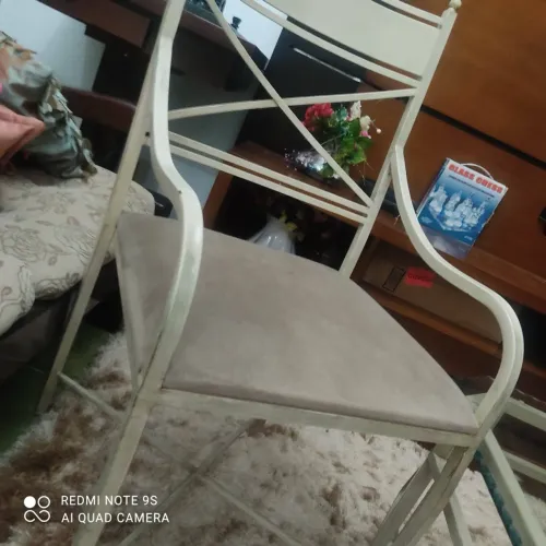 Poltrona em Ferro e mesa de centro-  Estilo Clássico
