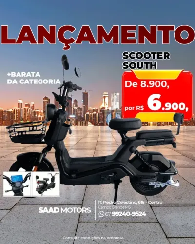 Scooter Elétrica SEM CNH e SEM EMPLACAMENTO - apenas 6.900,00