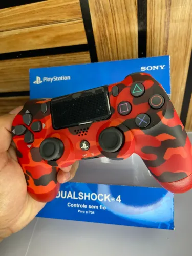 Controle de ps4 vermelho Camuflado an6