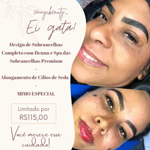 Sobrancelhas e Alongamento de Cílios Seda