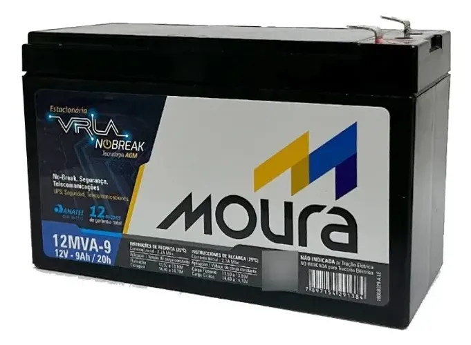 Bateria Moura 12v 9ah - Carrinhos Elétricos