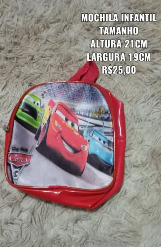 Mochila Infantil Carros