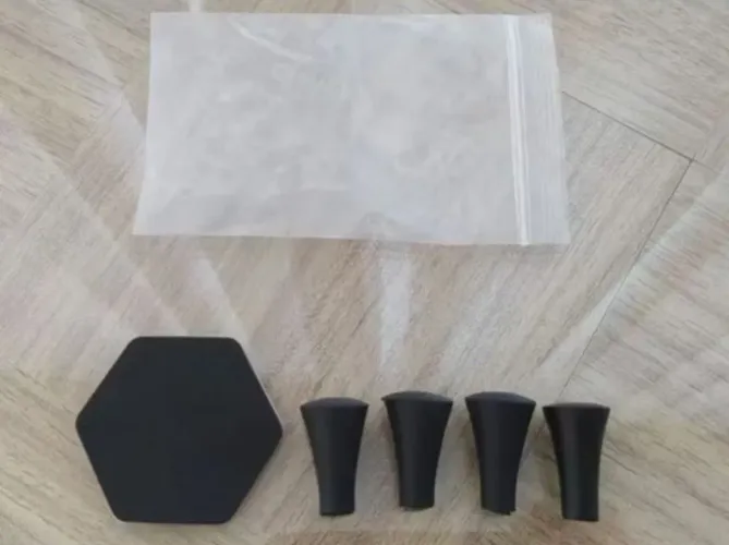 Borracha Para Suporte De moto garra Kit Com 4 borrachas + adesivo central