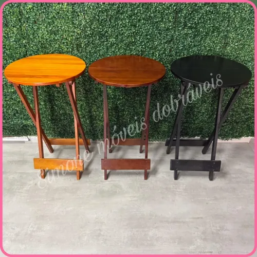 Mesa avulsa Bistrô alta em madeira maciça