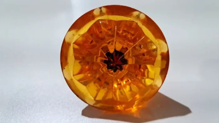 Puxador Antigo Em Acrílico Laranja