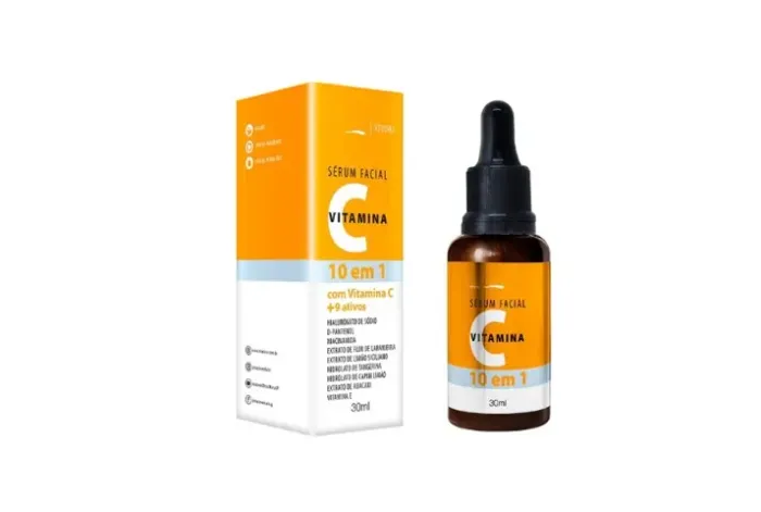 Sérum Facial Vitamina C, 10em1, Pele Hidratada, Macia e Iluminada - 30ml  O Sérum Vitamina