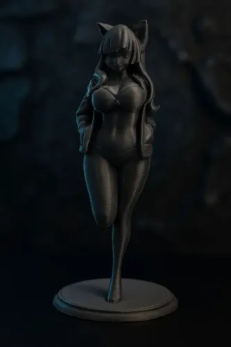 Gata Urbana em Pose Dinâmica<br><br>Pose Dinâmica