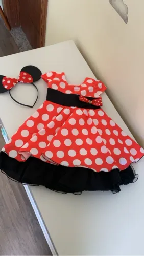 Vestido Minnie + tiara Tam 2