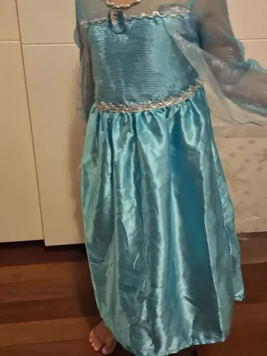 Vestido de Princesa Azul Infantil frozen