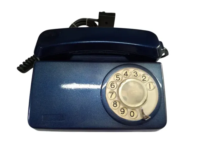 Telefone Gradiente Anos 60 Vintage Cor Original Vermelho Azul-marinho