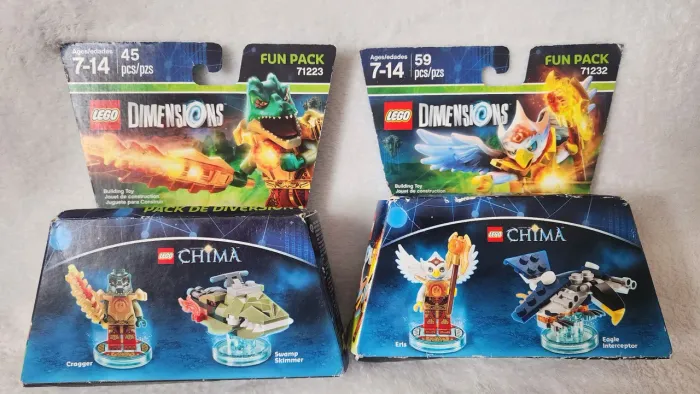 LEGO DIMENSIONS FUN PACKS SERIE CHIMA ERIS E CRAGGER NOVOS
