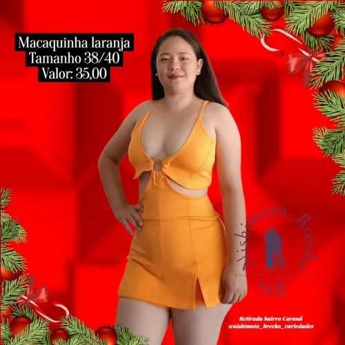 Macaquinha laranja tamanho 38