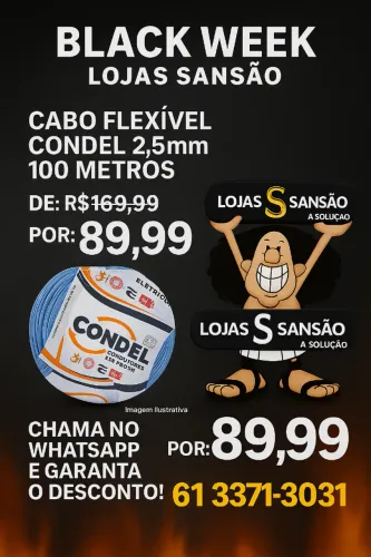 Cabo fio flexivel 2,5 100 MT  