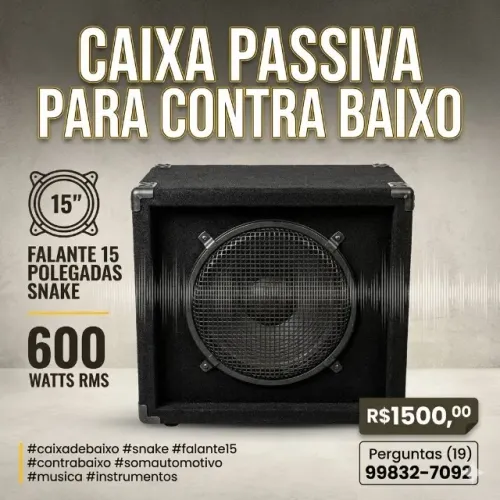 ? CAIXA PASSIVA PARA CONTRA BAIXO (SNAKE 600W) ?