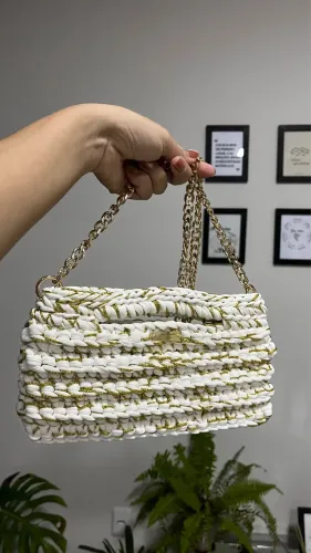 Bolsas e carteiras em crochê fio de malha premium