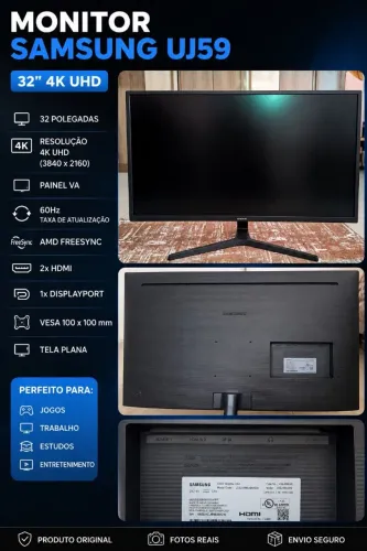 Monitor Samsung uj59, 32 polegadas, 4k