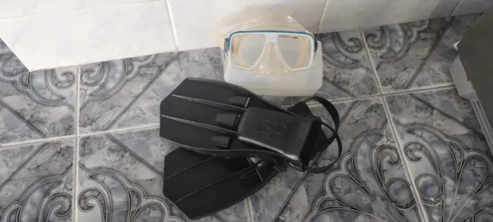 Máscara da Mares + Nadadeira (Pés de Pato) Seasub, para Mergulho Profissional e Amador