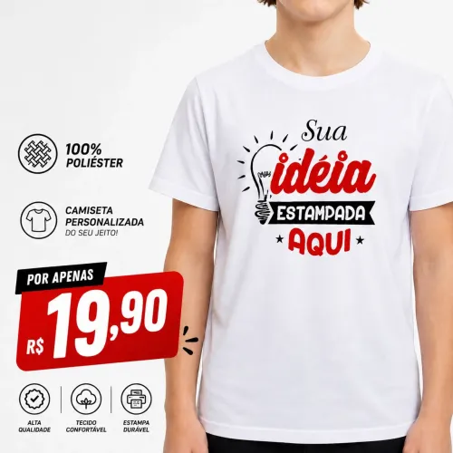 Camiseta Personalizada 100% poliéster