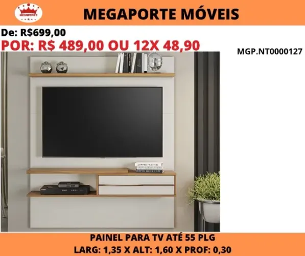 PAINEL DE TV ATÉ 55 POLEGADAS 