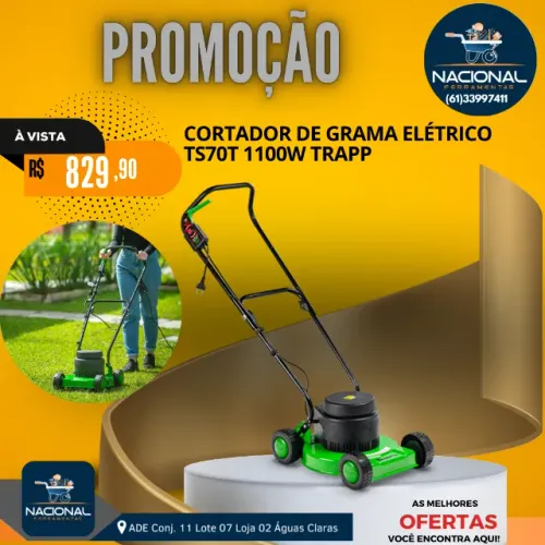 Cortador de Grama Elétrico TS70T 1100W Trapp