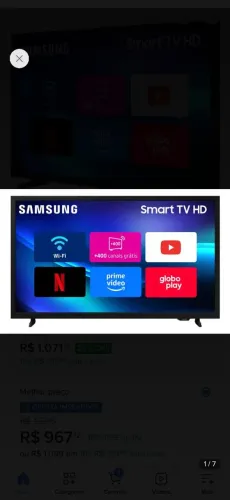 Televisão Samsung 32 polegadas (4 meses de Uso))
