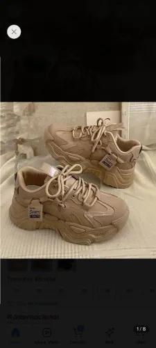 tênis chunky sports ele marca número 40 mais serve número 38 estilo coreano