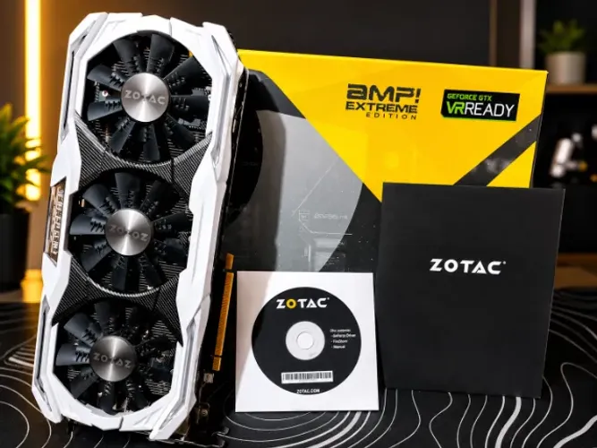 ZOTAC GTX 1070 AMP! Extreme 8GB RGB - Completa | Pasta e Thermal Pads Novos