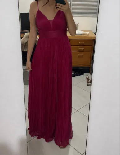 Vestido festa fúcsia