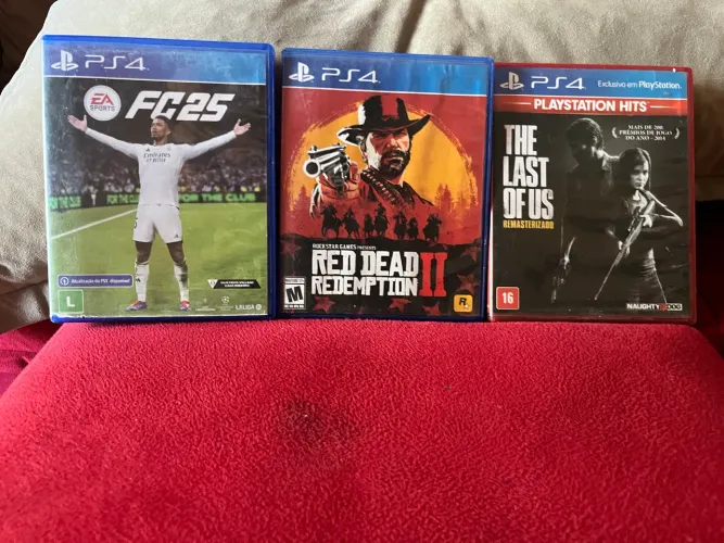 JOGOS PS4, FC25, RED DEAD 2, THE LAST OF US