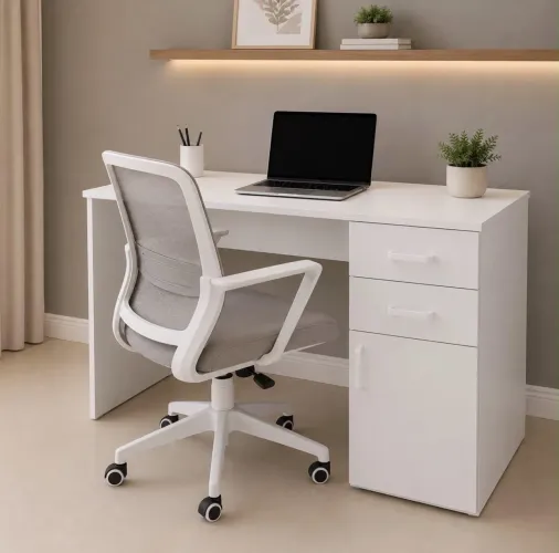 MESA SMALL B BRANCO PARA HOME OFFICE