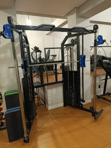 Cross Smith Profissional - Crossover Duplo + Barra Guiada Smith