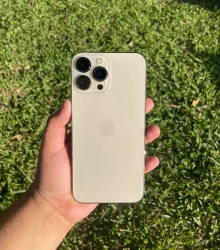 iPhone 13 Pro Max dourado 128gb 06 meses de garantia 