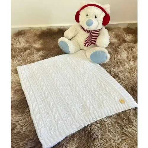 Manta para bebê em tricot 