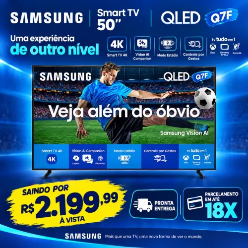 SMART TV SAMSUNG QLED 50 - QF7 - LACRADA/NOVA/NF