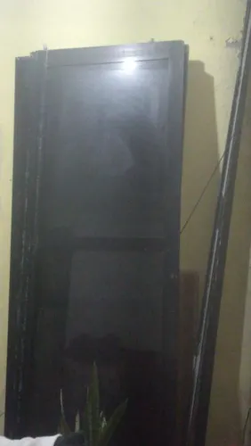 Porta de vidro de correr completa