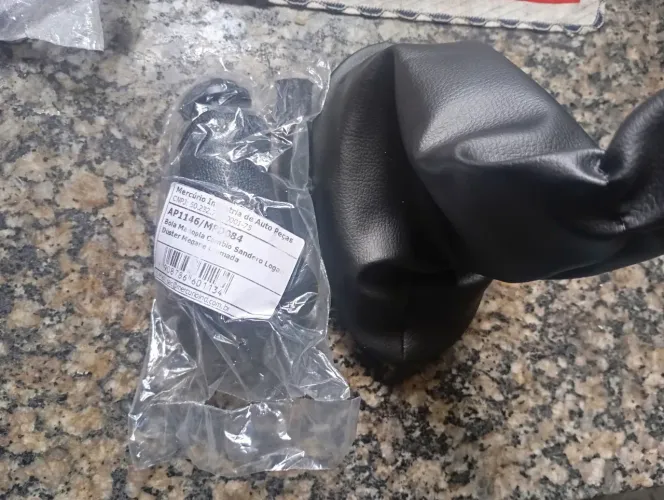Bola manopla +coifa câmbio Logan Sandero original 