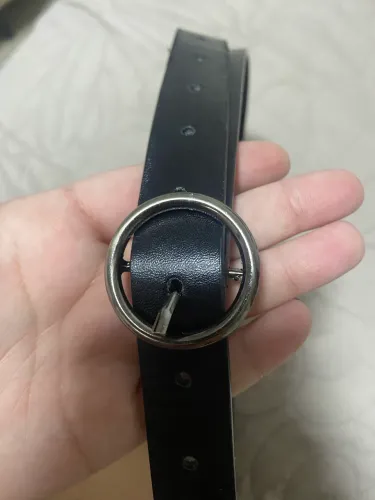 Cinto com detalhe prata