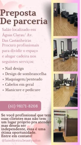 Parceria e aluguel de cadeira em salão de beleza