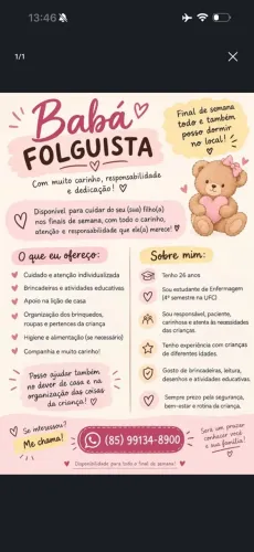 Babá freelancer