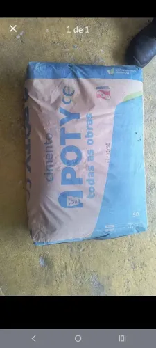 1 metro de areia e uma saca de cimento