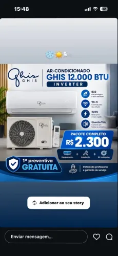 Ar condicionado GHIS 12.000 BTU