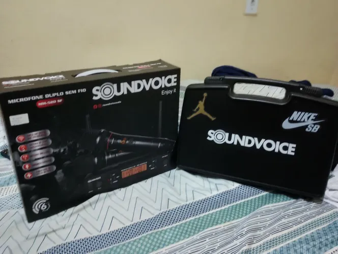 Microfone sound Voice novo na Caixa 1.200,00