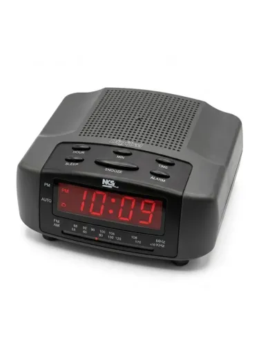 Rádio Relógio Digital NKS AM/FM com Alarme e Soneca