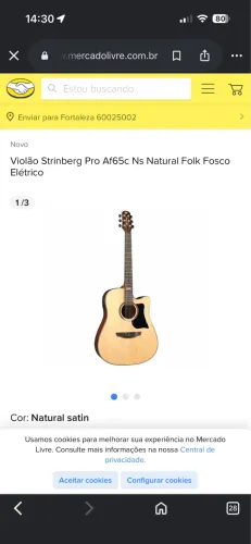 Violão Strinberg folk fosco