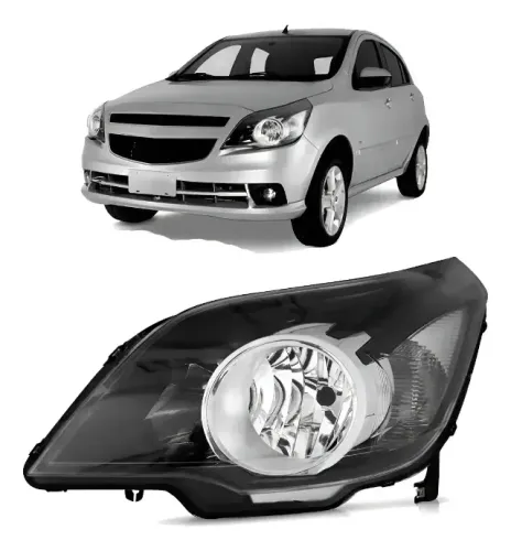 DEFEITO Farol Mascara Negra Agile Montana 2009 2018 Esquerdo