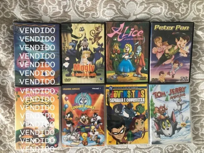 lote 6 DVD de Desenhos Animados Clássicos (títulos na descrição)