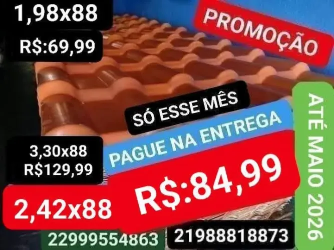 Telha de PVC APARTIR 69,99 PAGUEM NA ENTREGA 