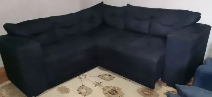 Sofá De Canto Retrátil Veludo New Qatar