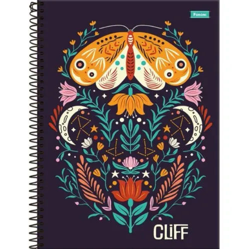 Caderno 10x1 Capa Dura Cliff Feminino 160 fls. - Foroni